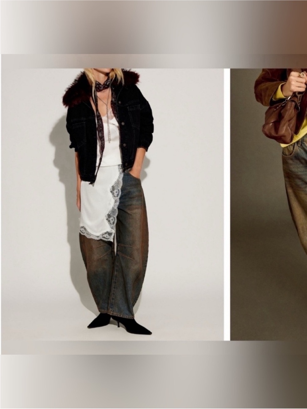NWOT Free People We The Free Good Luck Mid-Rise Barrel Jeans - Lost Desert - 28 - Picture 2 of 13